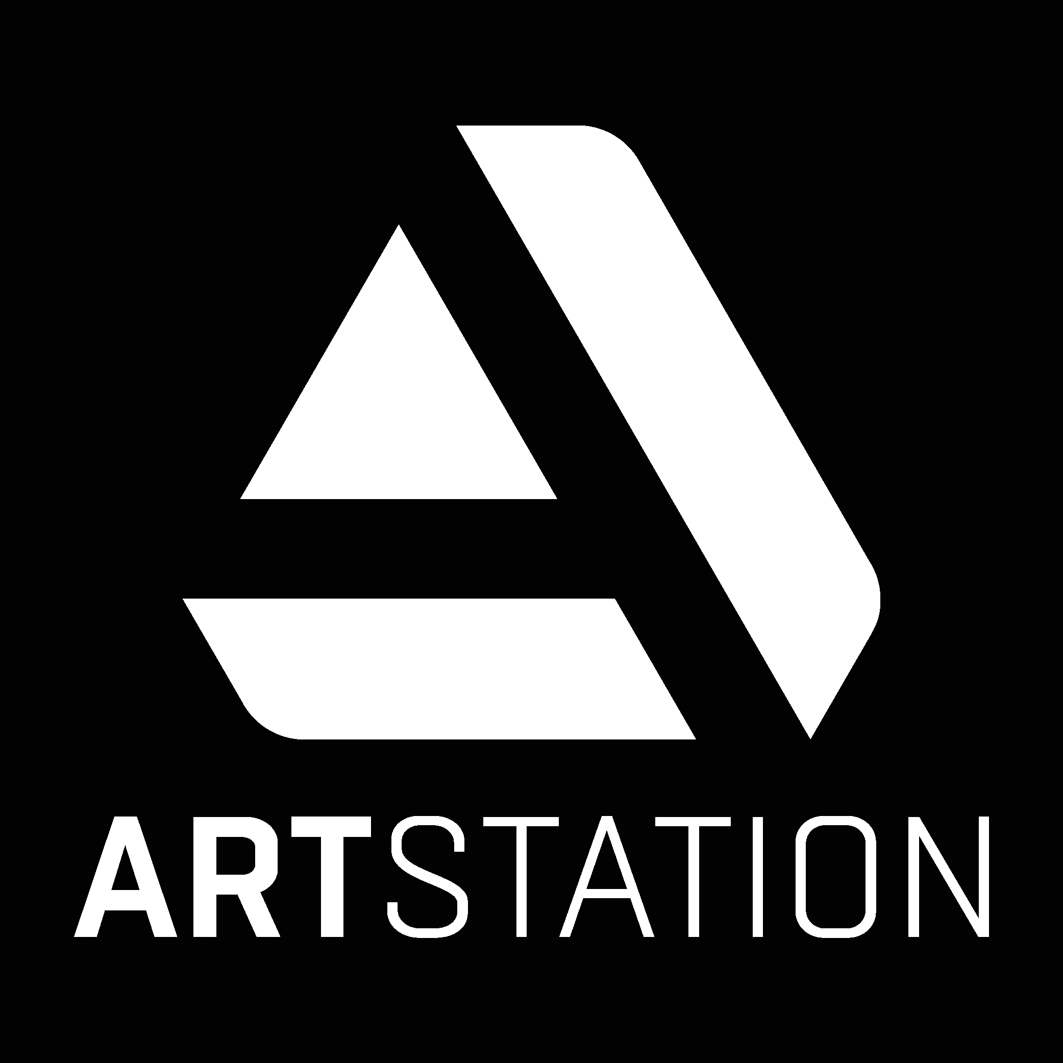 ArtStation White Logo Vector Logo